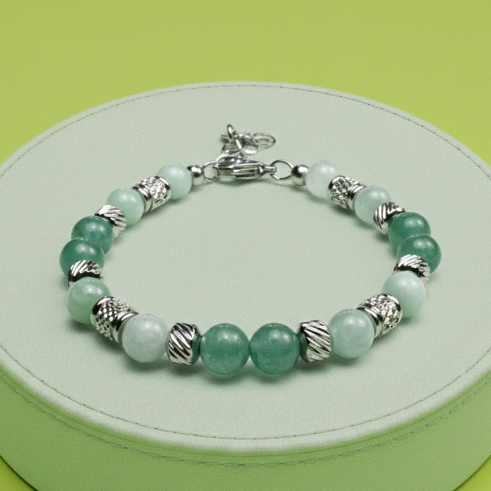 Bracciale Verdiana in giada e avventurina | 6mm