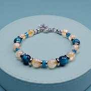 Bracciale Alba in citrino e occhio di tigre | 6mm