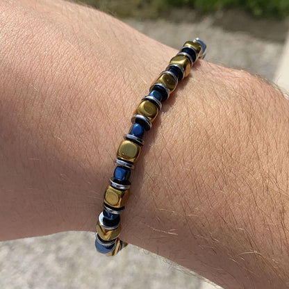 Bracciale Zecchino in Ematite dorata antichizzata