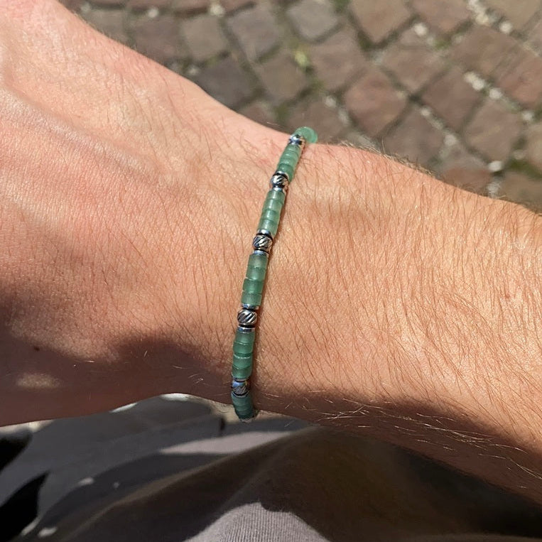 Bracciale Eclisse in agata verde