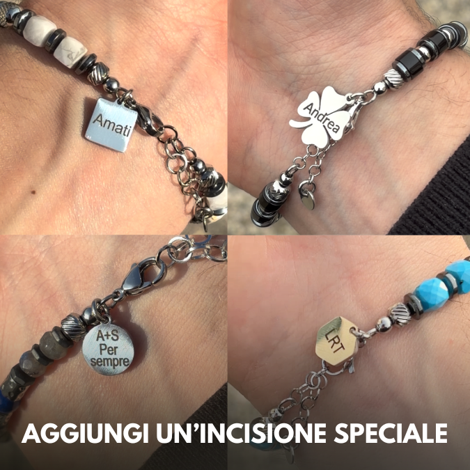 Bracciale Anima in ossidiana e ametista