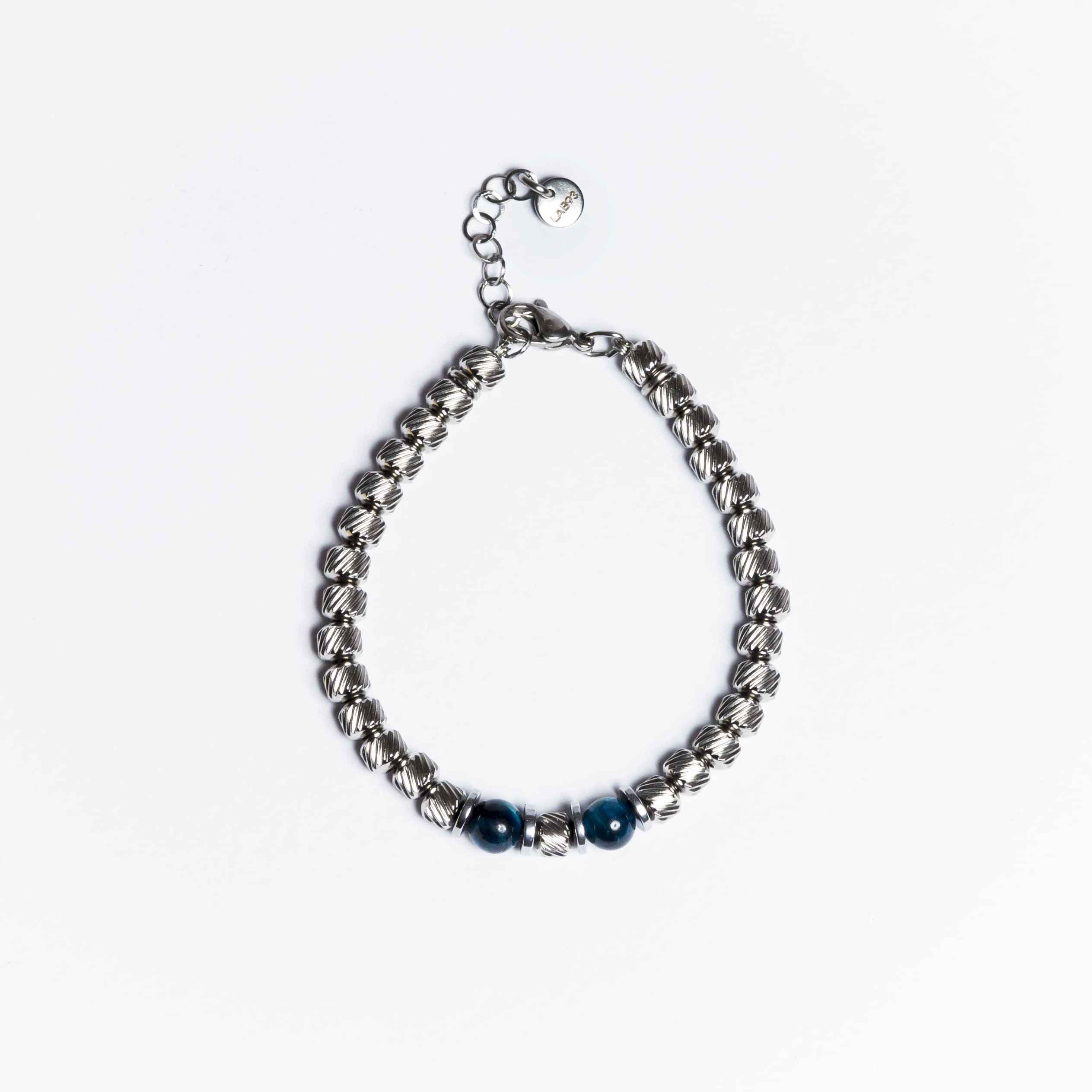 Bracciale Asaio in acciaio e occhio di tigre