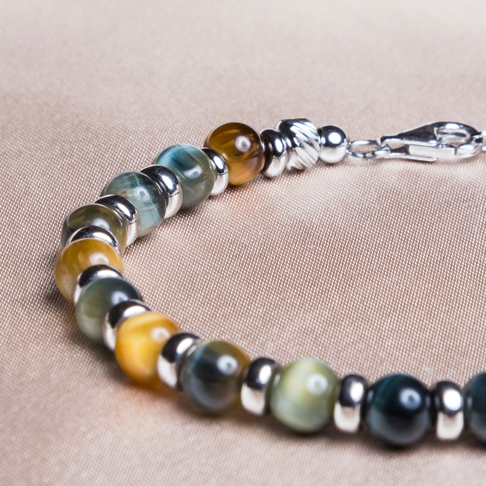 Bracciale Impero | Argento 925 & occhio di tigre