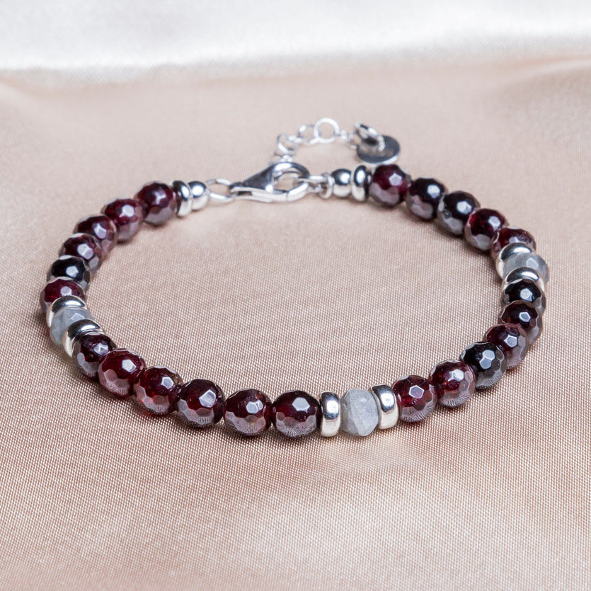 Bracciale Eclipse | Argento 925 & Granato