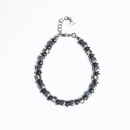 Bracciale Navàl in Ematite color Argento