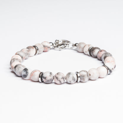 Bracciale Tramonto in Diaspro Zebrato rosa
