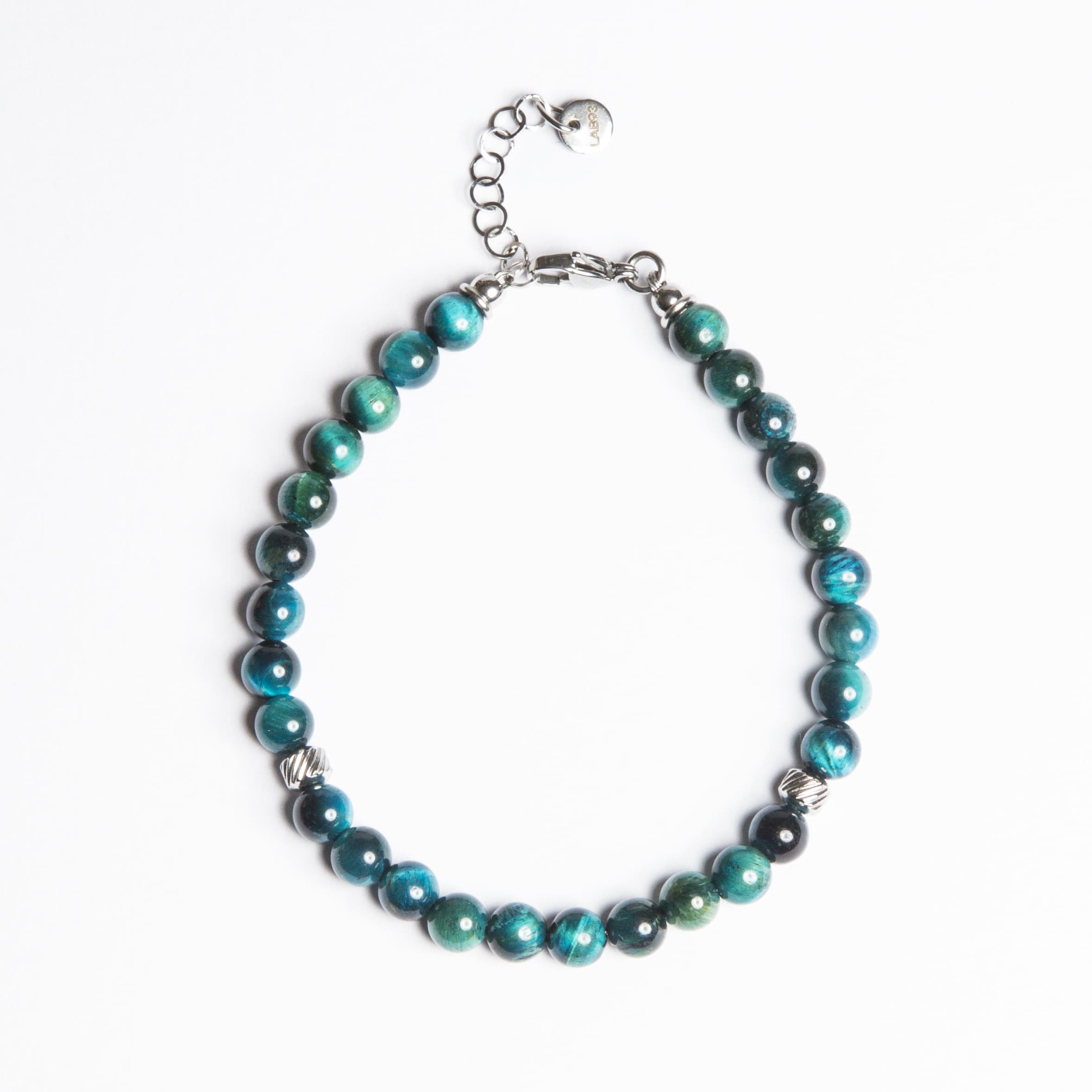 Bracciale Doge Verde Petrolio in occhio di tigre