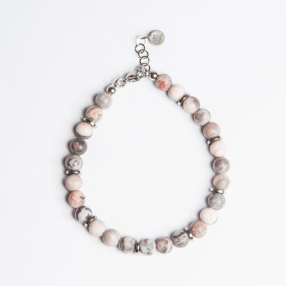 Bracciale Tramonto in Diaspro Zebrato rosa
