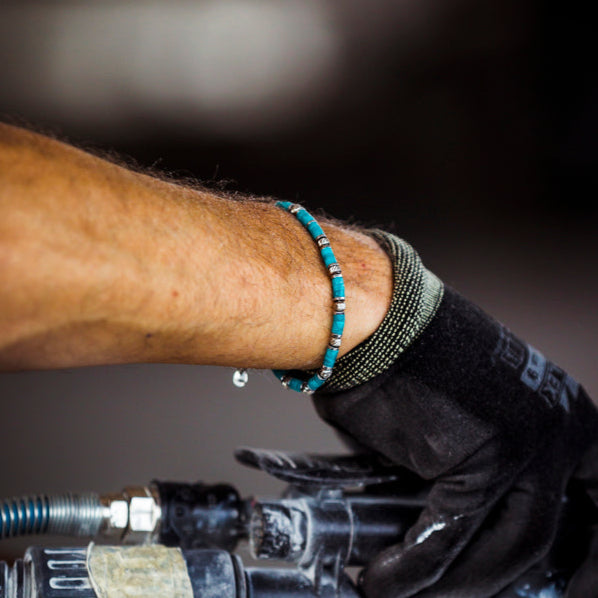 Bracciale Mira in agata azzurra