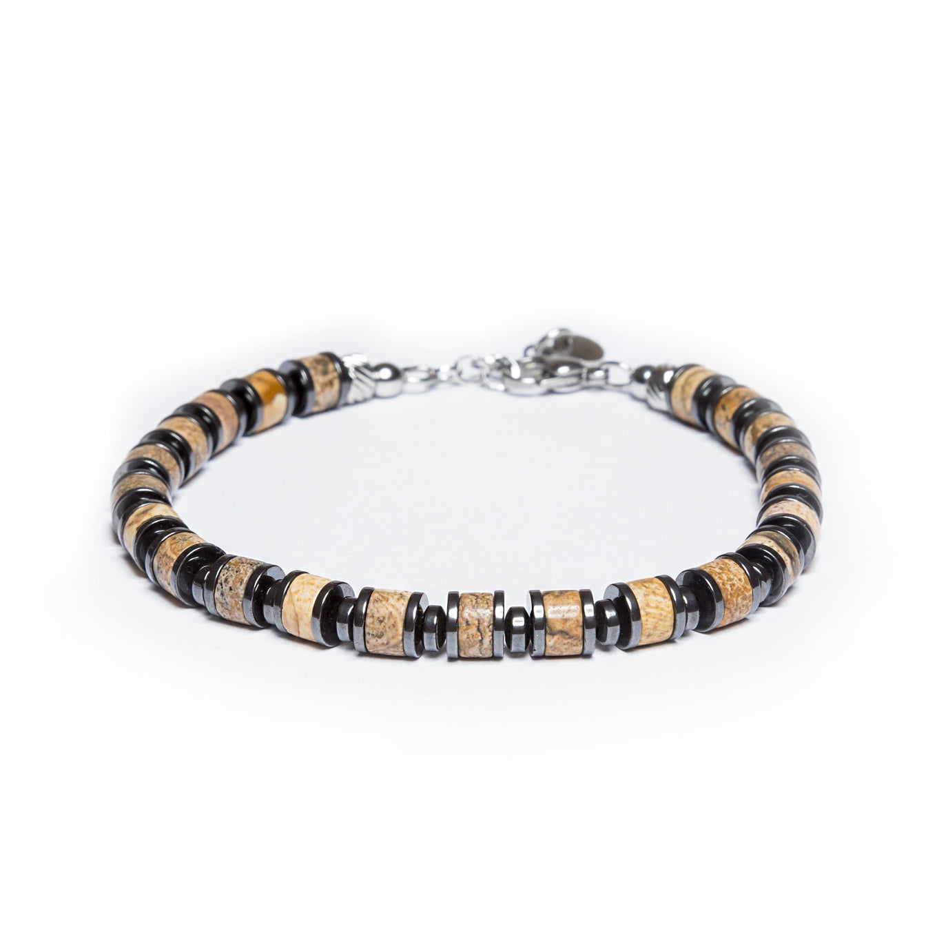 Bracciale Adamello in Jasper Australiano ed ematite