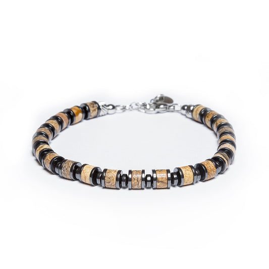 Bracciale Adamello in Jasper Australiano ed ematite