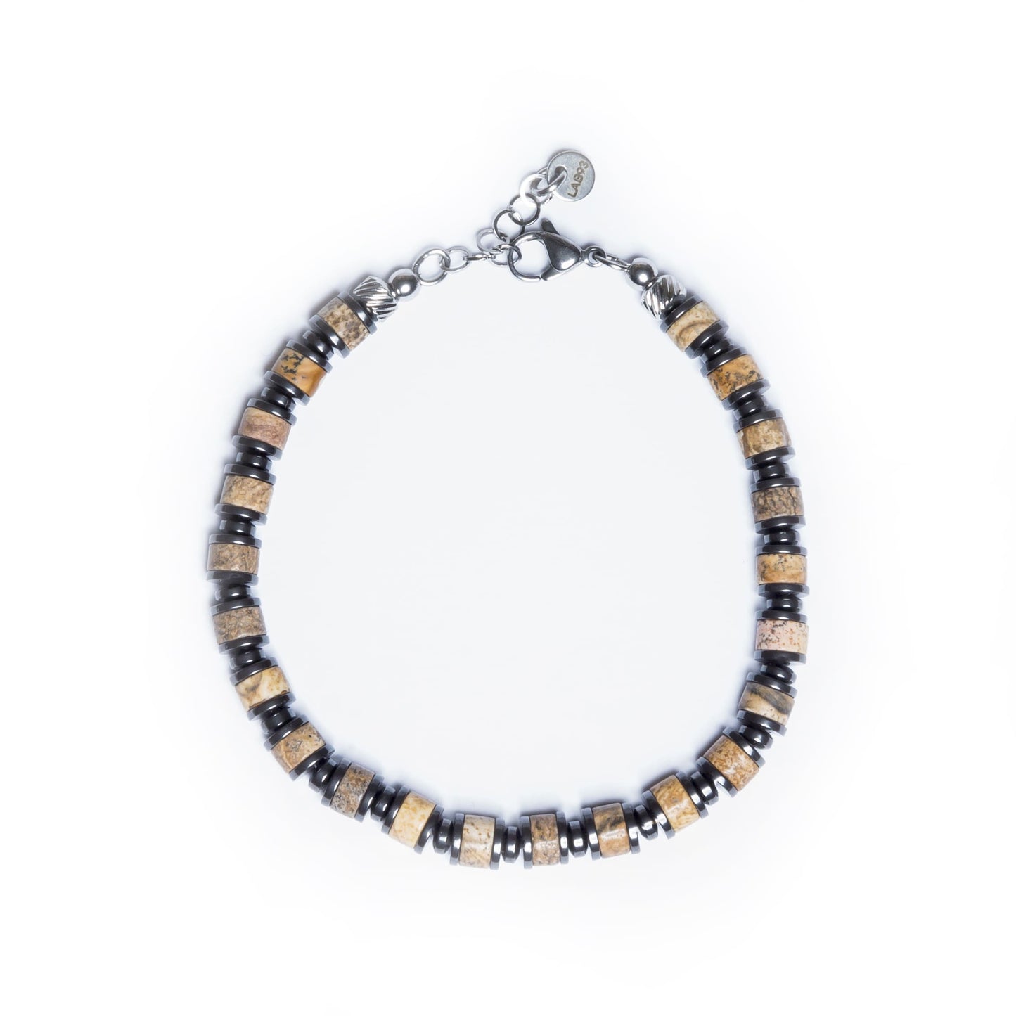Bracciale Adamello in Jasper Australiano ed ematite