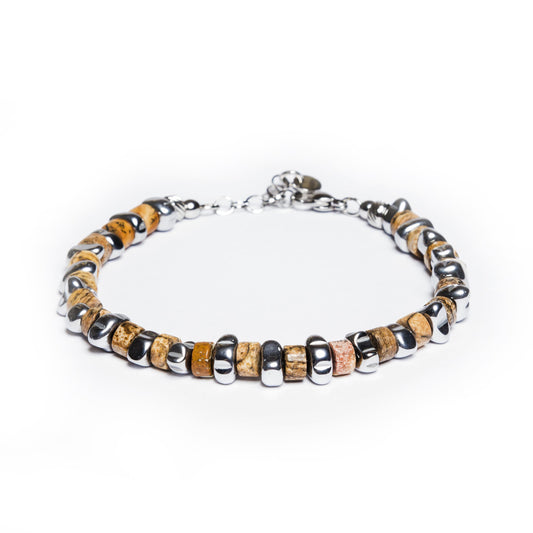 Bracciale Zirmo in Jasper Australiano ed ematite