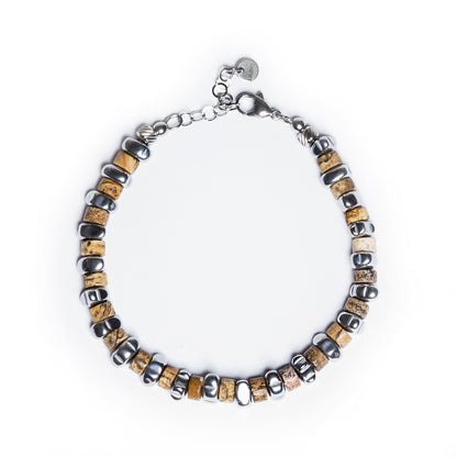Bracciale Zirmo in Jasper Australiano ed ematite