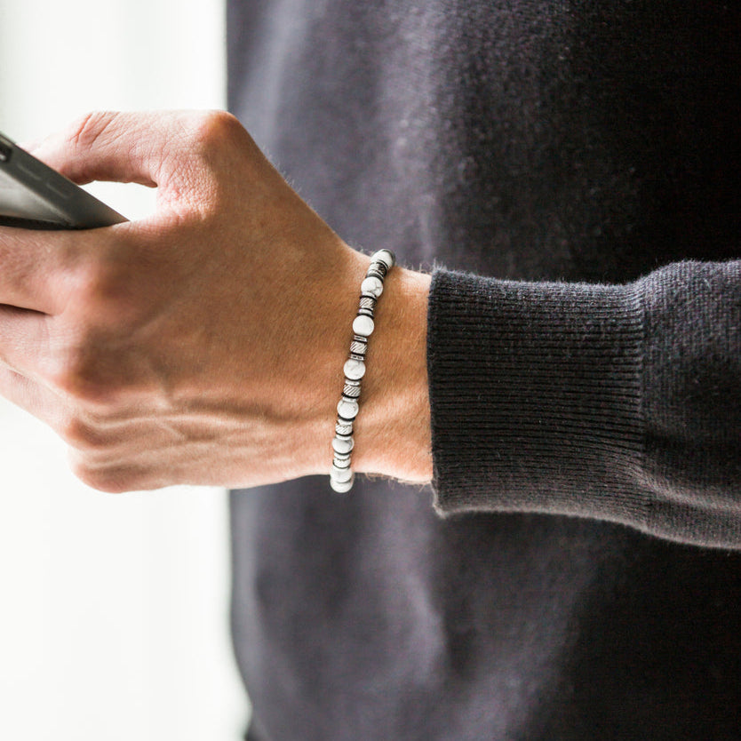Bracciale Equilibrio in Howlite bianca