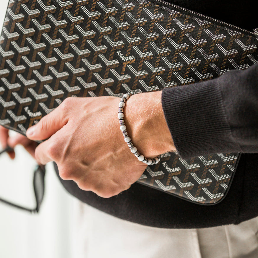 Bracciale Equilibrio in Howlite bianca
