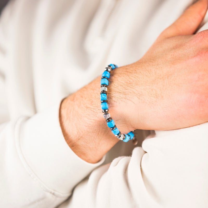 Bracciale Poseidone in aulite turchese