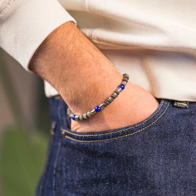 Bracciale Apollo in lapislazzuli e labradorite