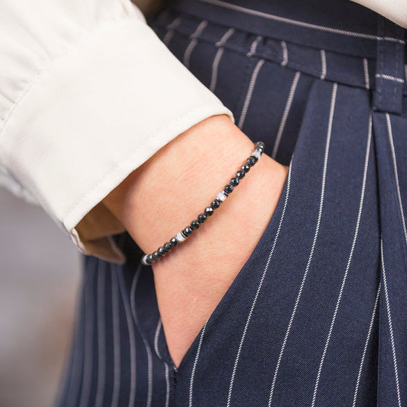 Bracciale Minerva in ematite e madreperla