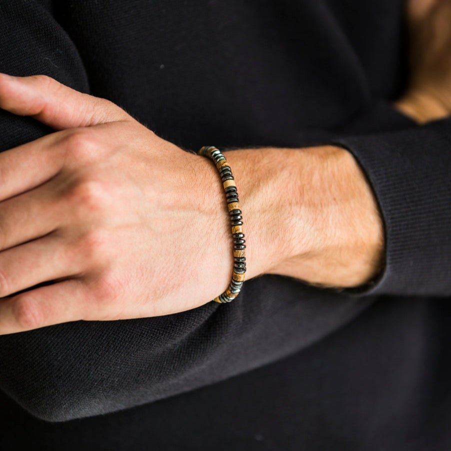Bracciale Cadin in Jasper Australiano ed ematite