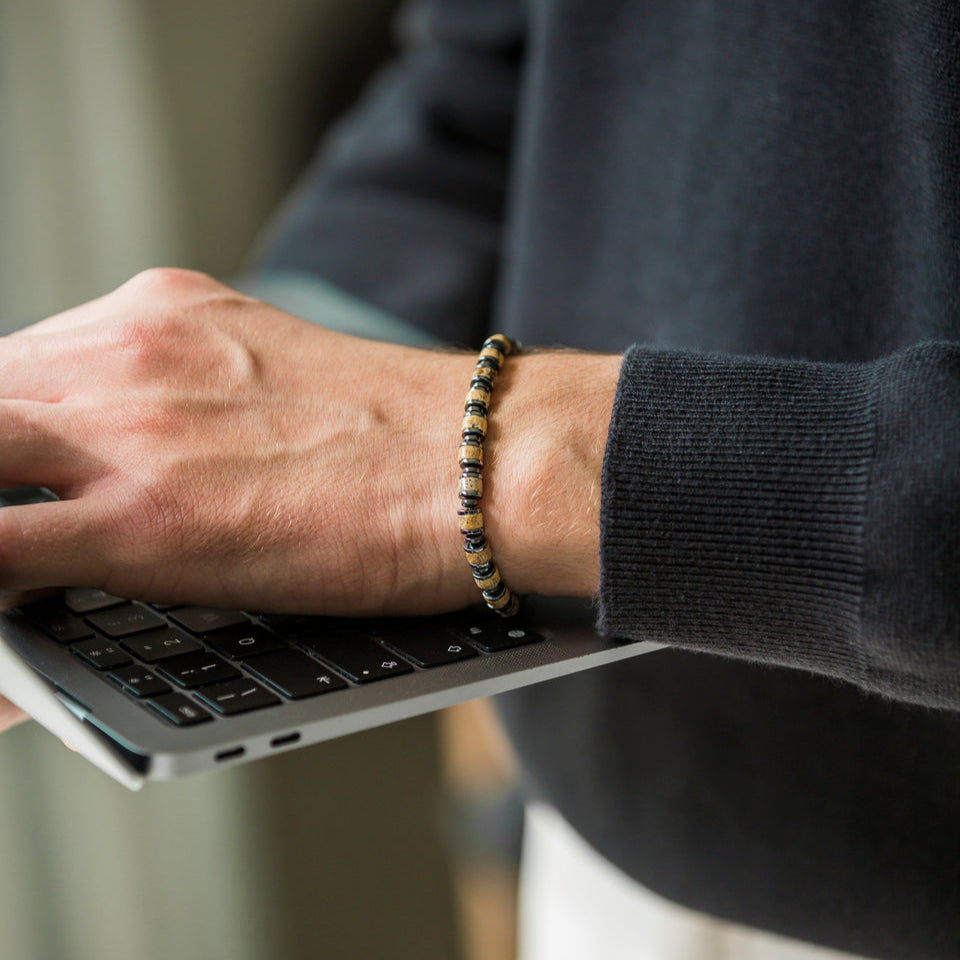 Bracciale Adamello in Jasper Australiano ed ematite