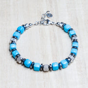 Bracciale Poseidone in aulite turchese