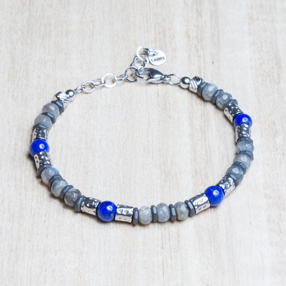 Bracciale Apollo in lapislazzuli e labradorite