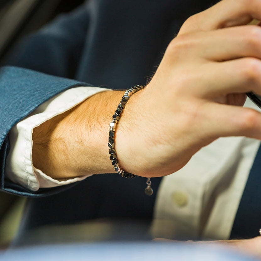 Bracciale Senatore | Argento 925 & Ematite