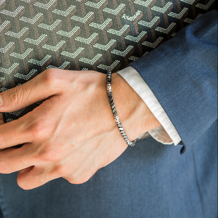 Bracciale Senatore | Argento 925 & Ematite