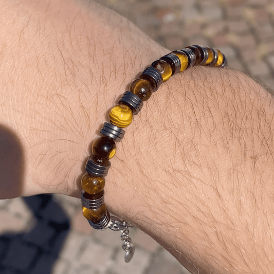 Sighs Bracelet in Hematite and Tiger's Eye