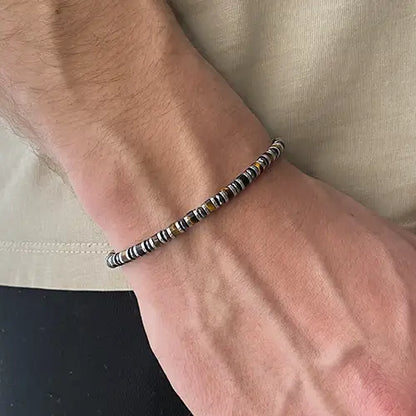 Bracciale Levante in Ematite e Occhio di Tigre