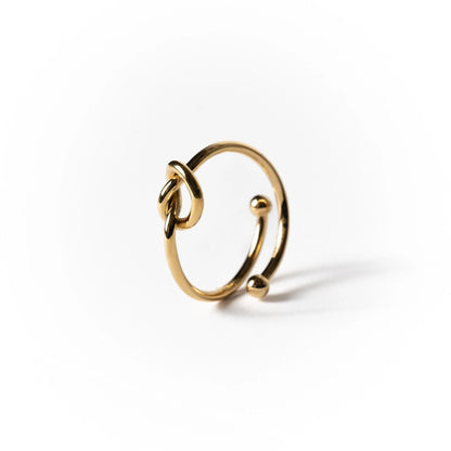 Gold-colored Intreccio Ring