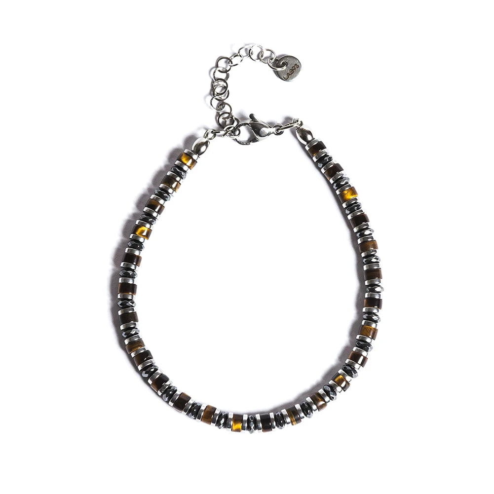 Levante Bracelet in Hematite and Tiger's Eye