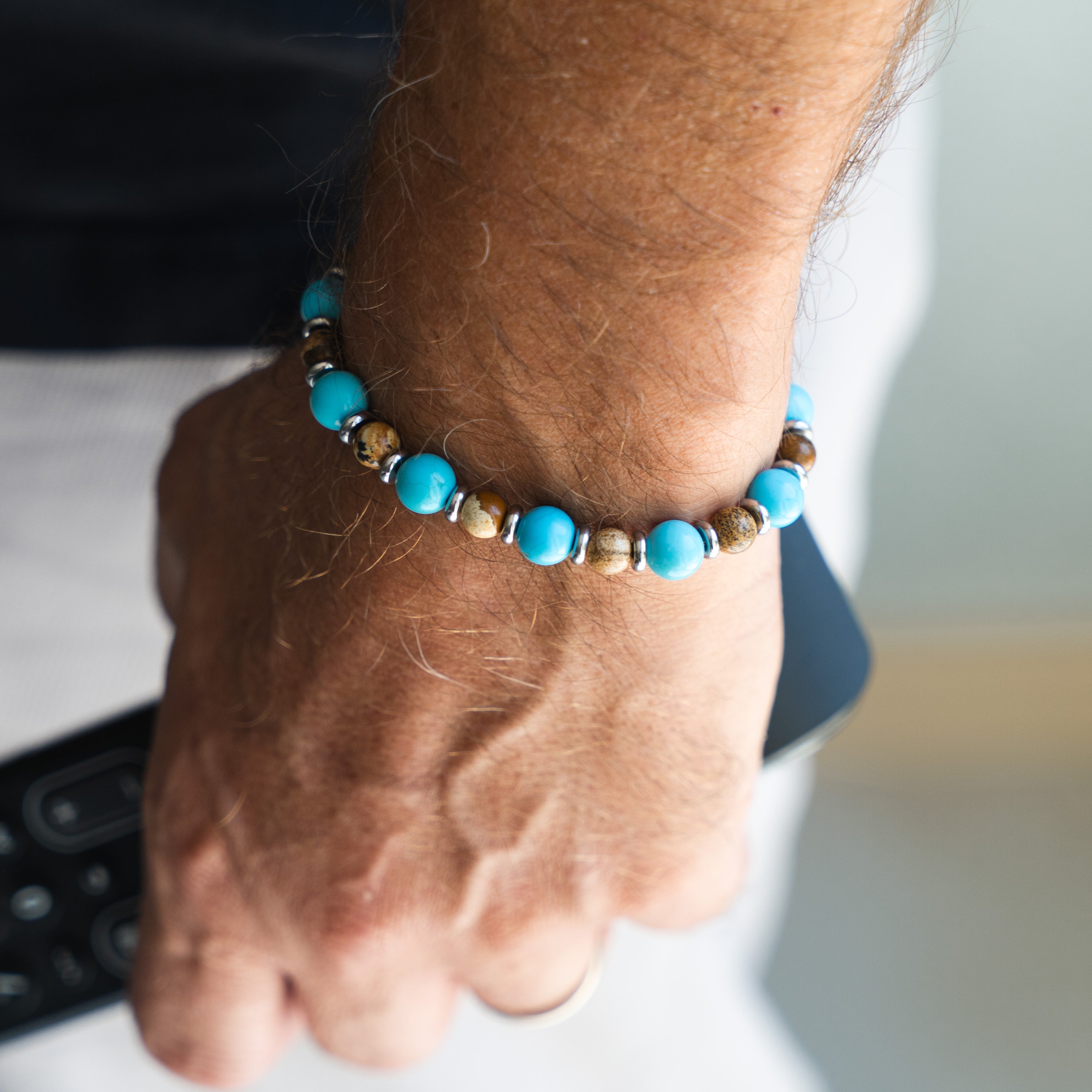 Bracciale Capri in aulite e diaspro | 6-8mm