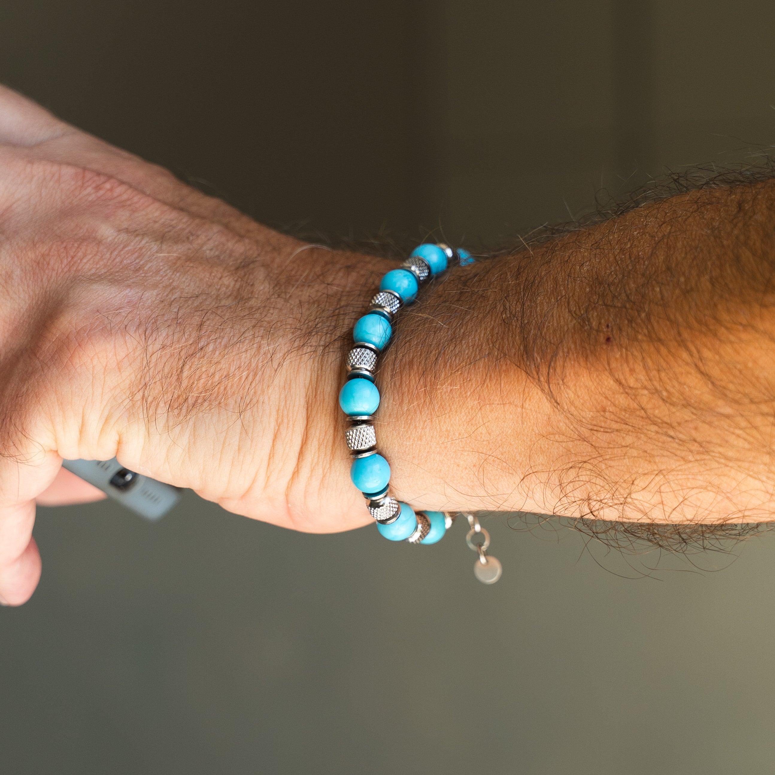 Bracciale Eterna in Howlite turchese | 8mm | Nuovo