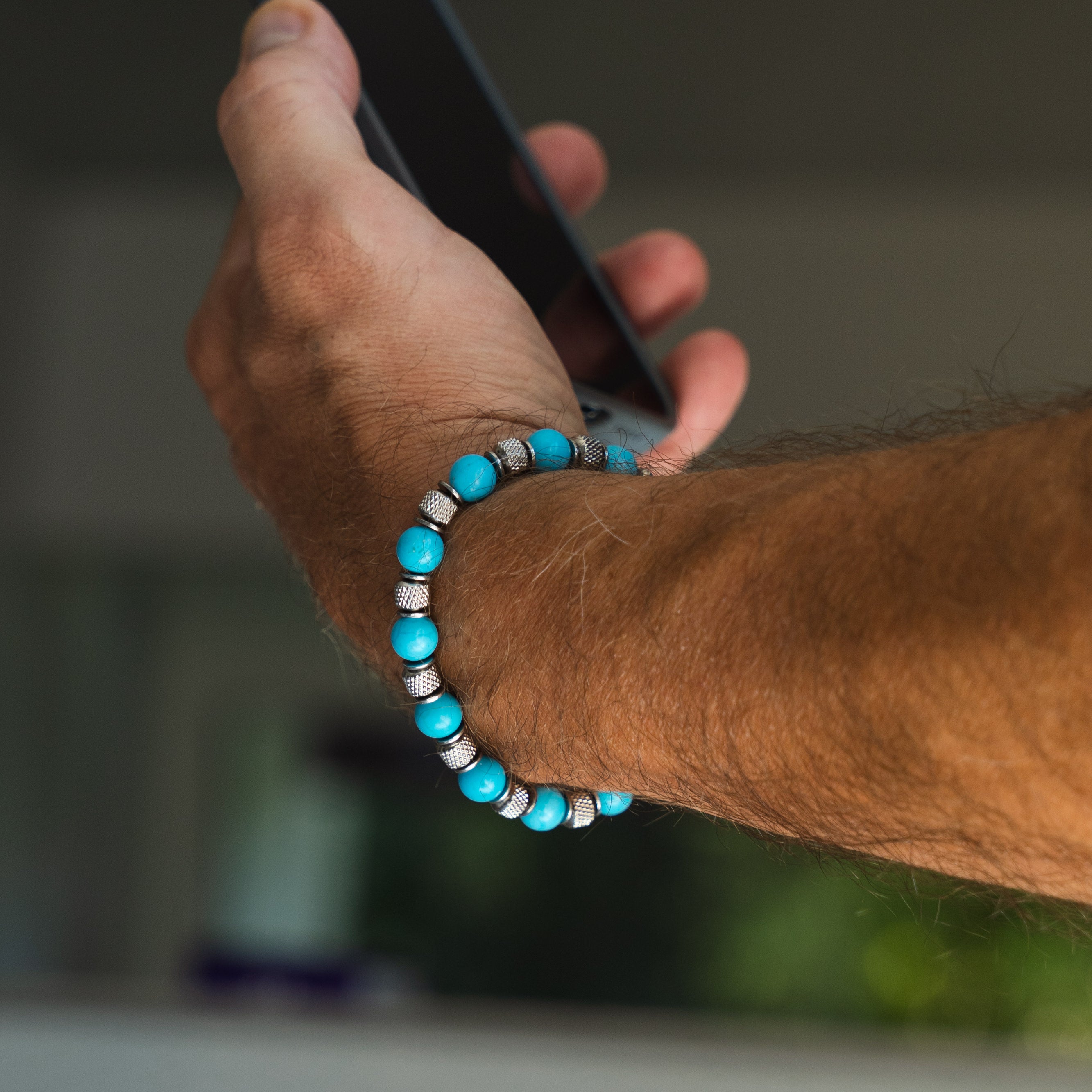 Bracciale Eterna in Howlite turchese | 8mm | Nuovo