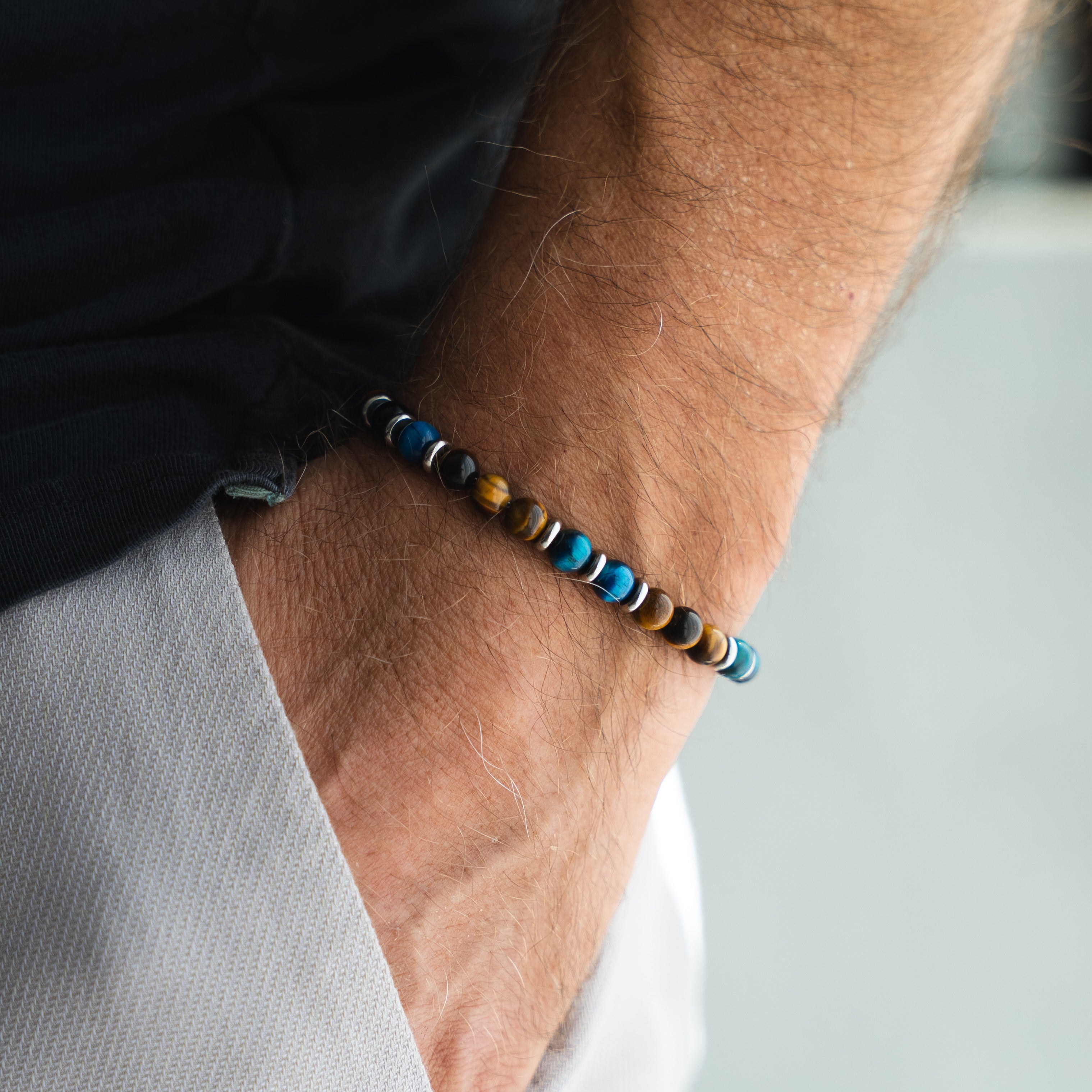 Bracciale Respiro Mediterraneo in Occhio di tigre | 6mm