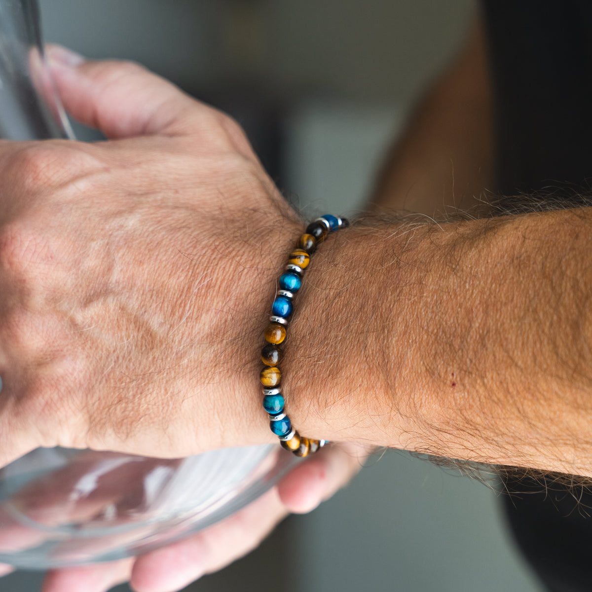 Bracciale Respiro Mediterraneo in Occhio di tigre | 6mm