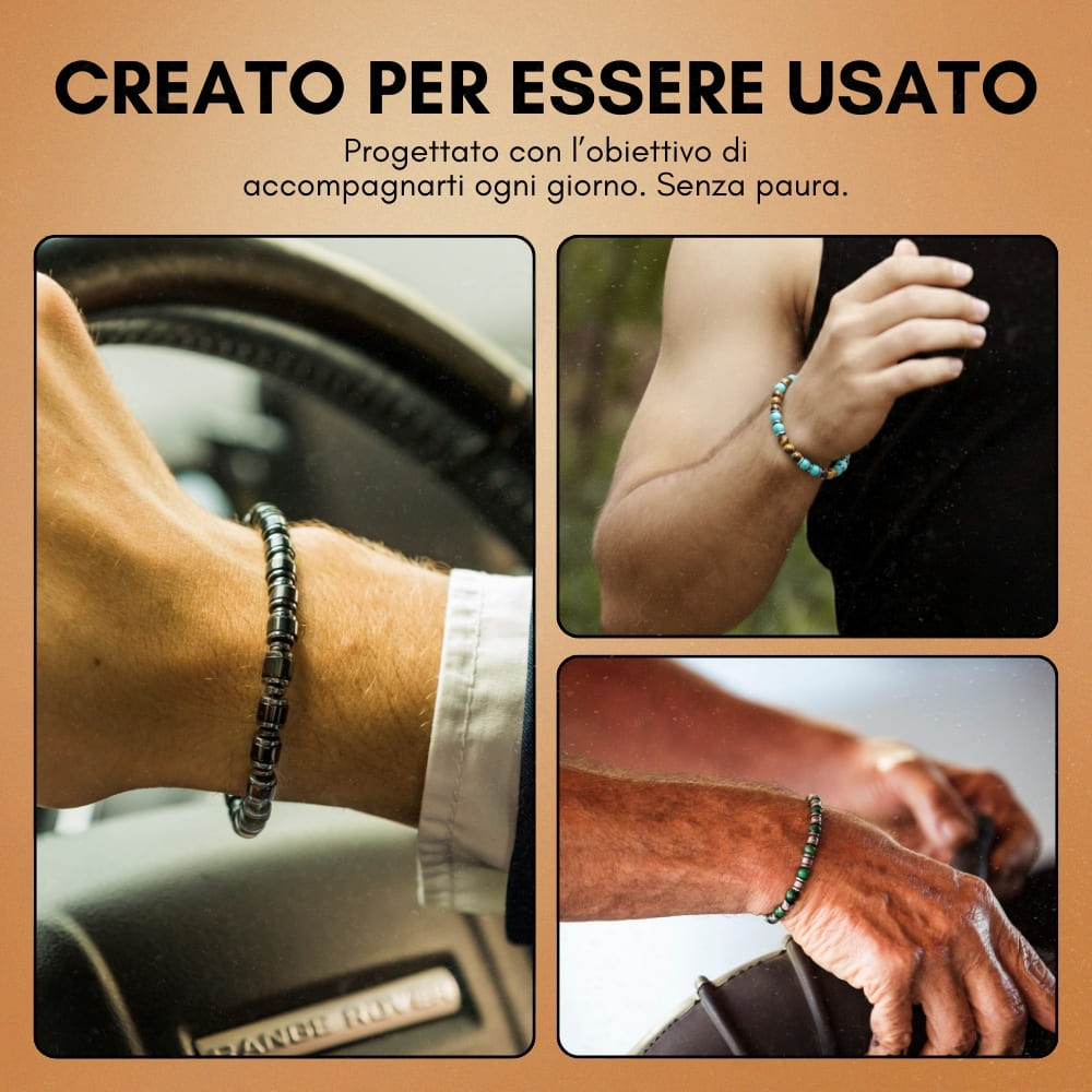 Mediterranean Breath Bracelet in Tiger's Eye and Turquoise Howlite