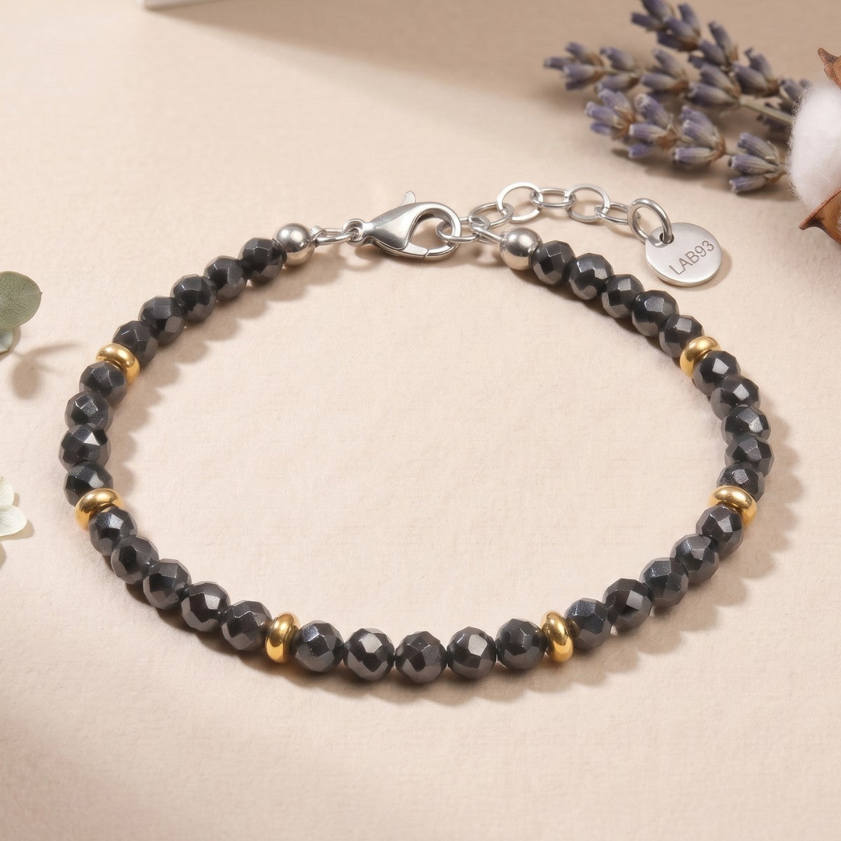 Bracciale Scogliera in Spinello | color oro 4mm