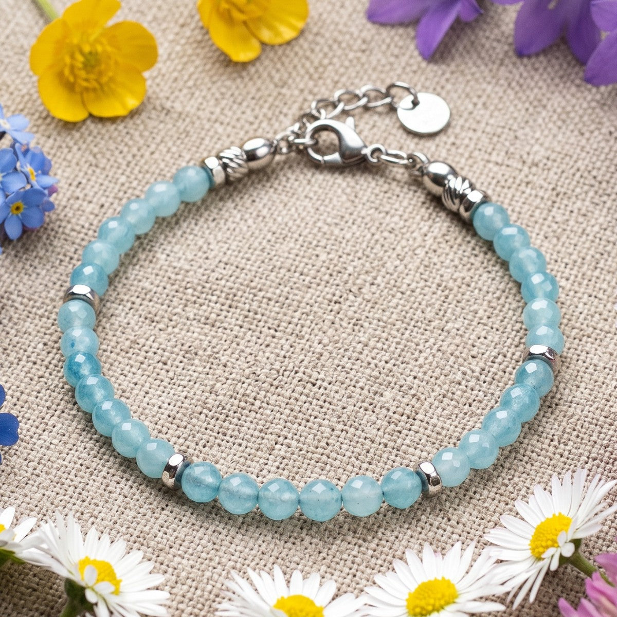 Bracciale Serenità in Angelite azzurra  | 4mm