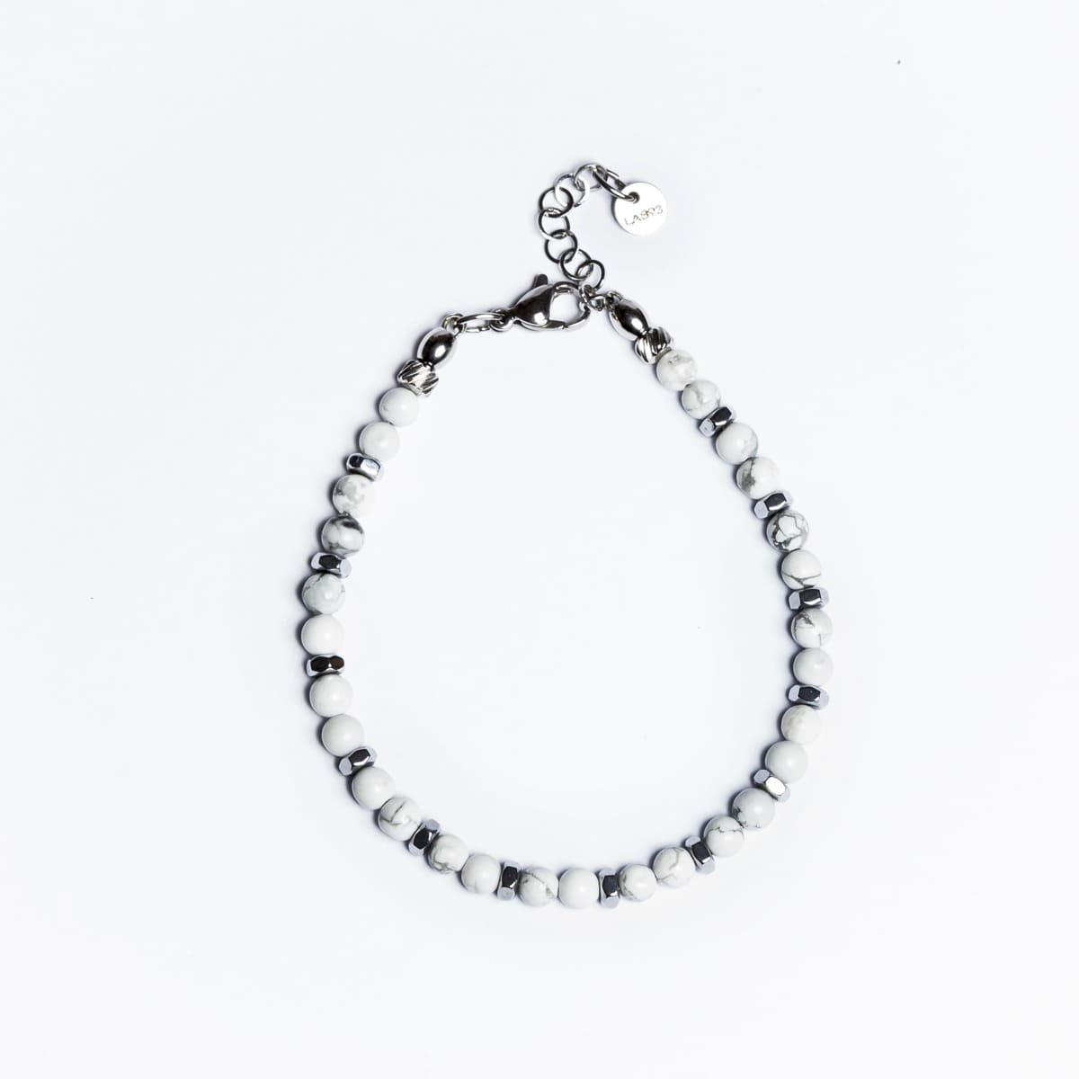 Bracciale Silenzio in Aulite bianca | donna 4mm