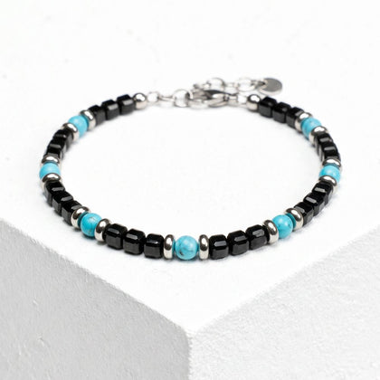 Armband Avana aus Türkis-Howlith und Spinell | 4mm