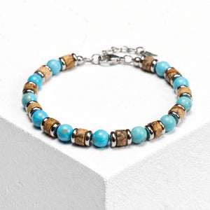 Bracciale Capri in aulite e diaspro | 6mm