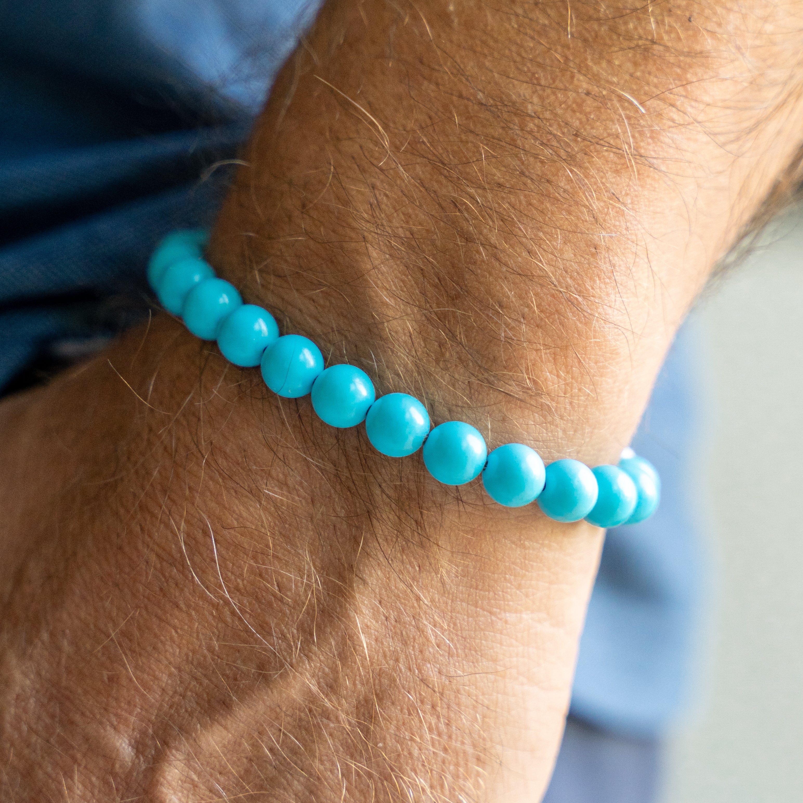 Bracciale Nila in Howlite turchese | 6mm | Nuovo