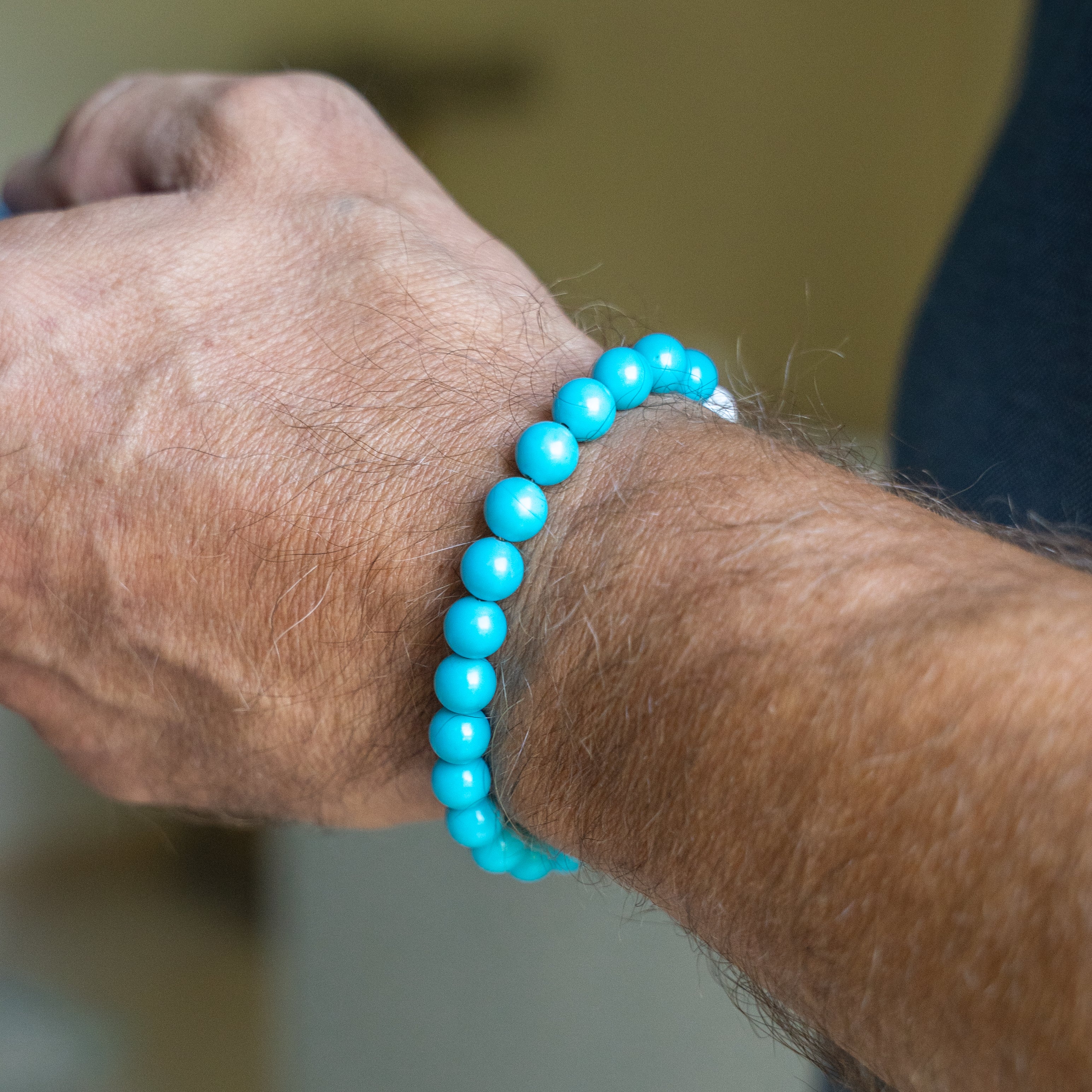 Bracciale Nila in Howlite turchese | 6mm | Nuovo