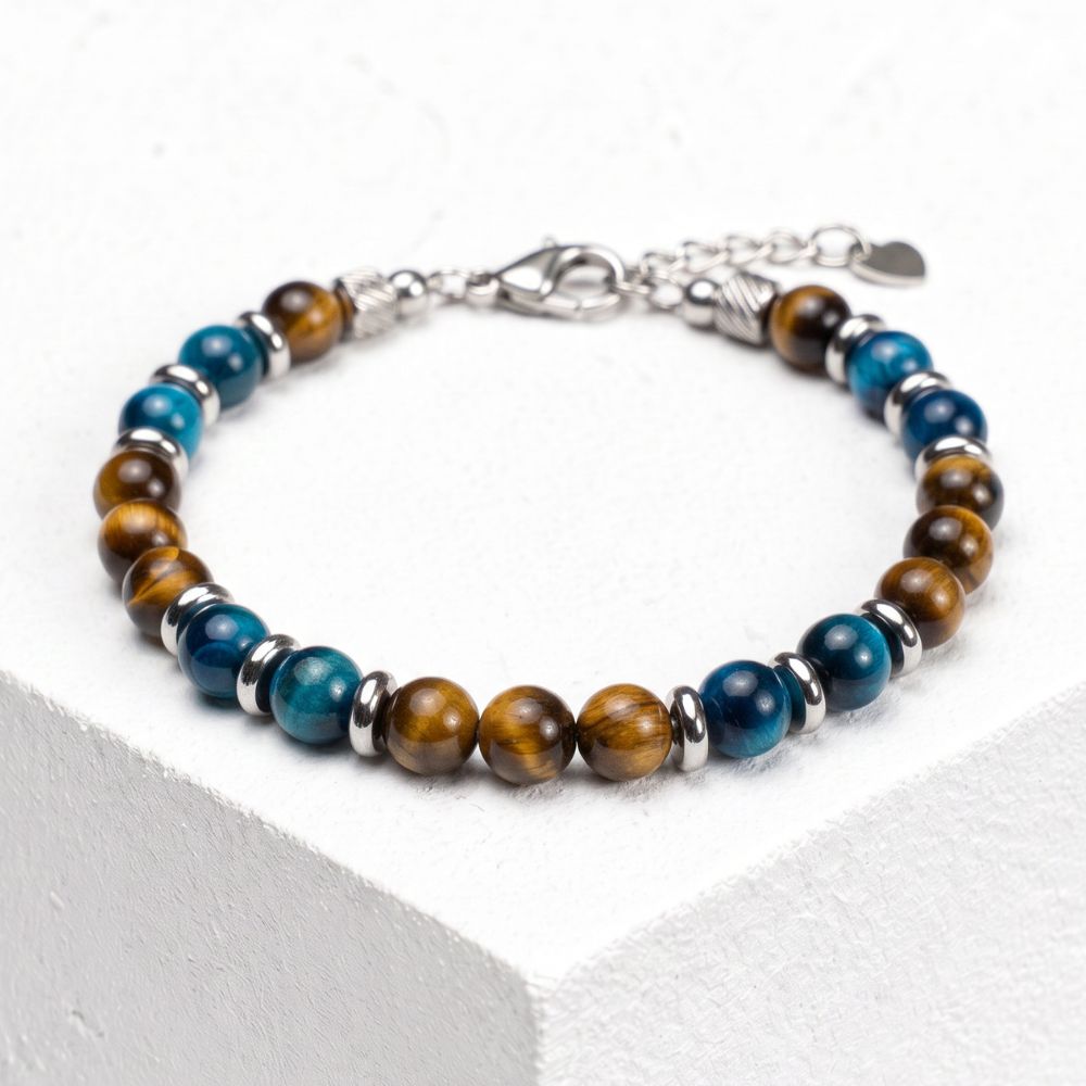 Bracciale Respiro Mediterraneo in Occhio di tigre | 6mm | Nuovo