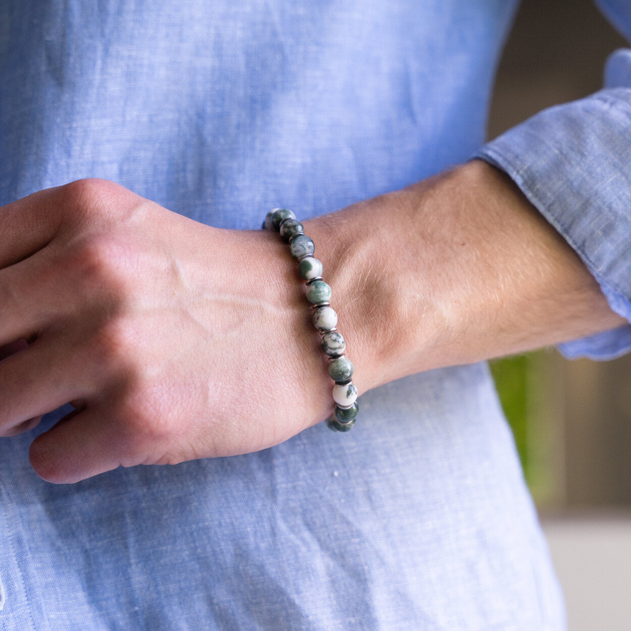 Bracciale Maestrale in Agata Muschiata