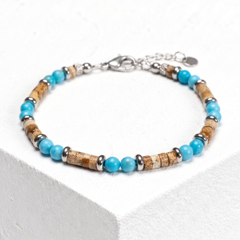 Bracciale Maratea in aulite e diaspro | 4mm