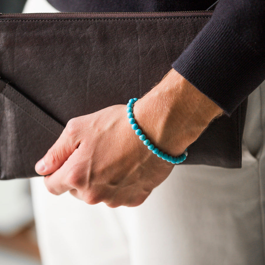 Bracciale Nila in Howlite turchese | 6mm